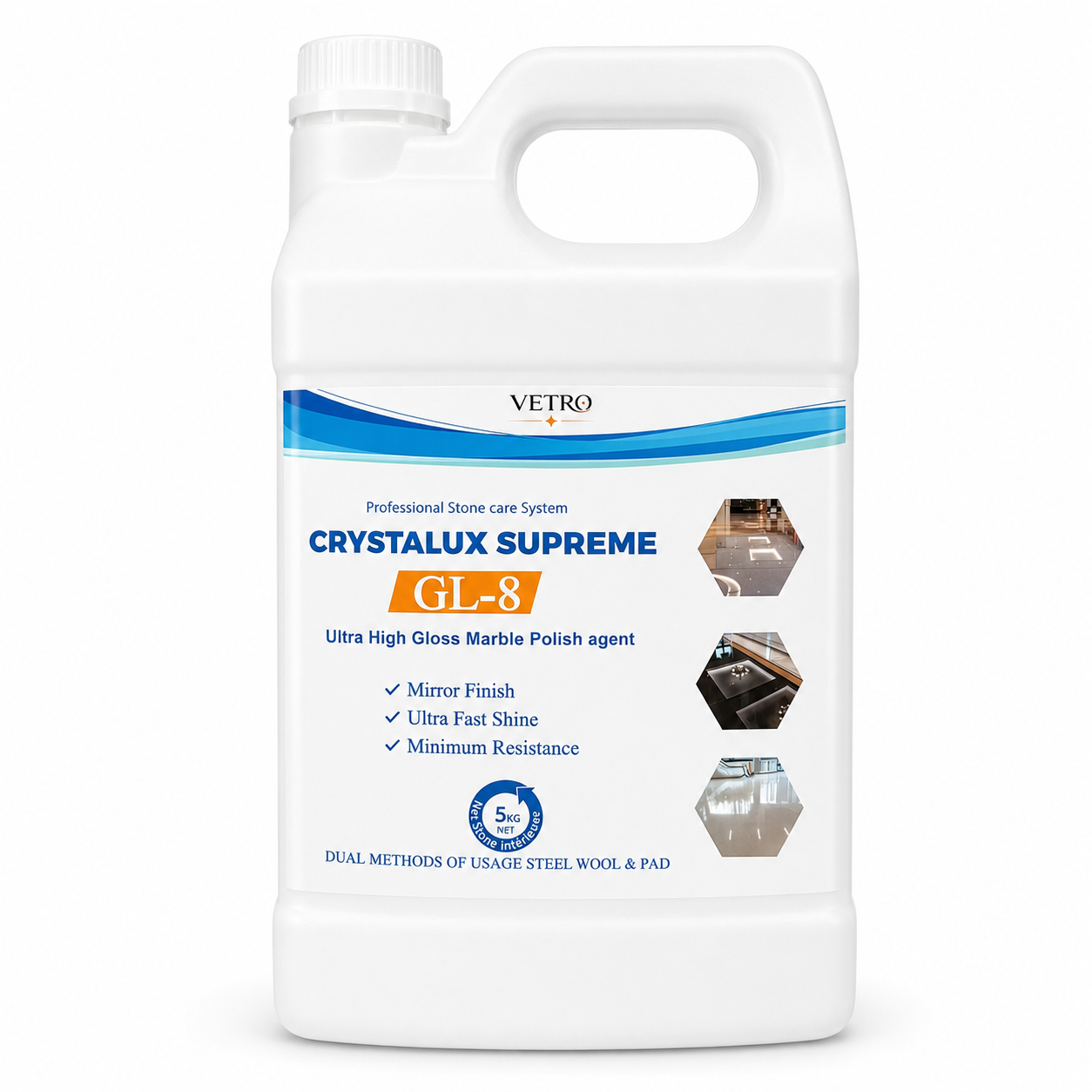 Ultra-high Gloss Marble Polish Agent VETRO GL-8 Crystallux Supreme